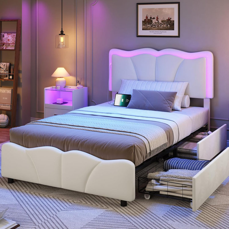 Wayfair purple bed discount